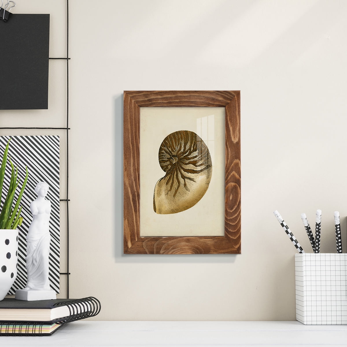 Sealife Collection V - Framed Print w/glass - Walnut