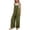 Green, variant on Girls' Cotton Linen Overalls, Solid Color Casual Loose Fit Jumper with Adjustable Back Buckle Straps,Long Sleeve Utility Romper for Play, Outdoor Activities, Everyday Street Style Fashion - Green
