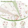 thumbnail image 4 of BCOOSS 80PCS Jelly Roll Fabric Strips for Quilting "2.5 x39" Inch Cotton Fabric Bundles for Sewing DIY Crafts (Pink small floral patterns), 4 of 7