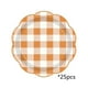 thumbnail image 1 of Platos de papel con temática de otoño, platos de postre a cuadros vichy, platos de papel de 23 cm para pastel, ensalada y fruta, platos desechables con temática otoñal, vajilla a cuadros naranja y bla, 1 of 6