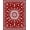 Red, Pattern 1, variant on ODIKA 4'x6' Machine Washable Non-Slip Area Rug, Vintage Yuletide Decorative Floor Covering High Traffic Rug, Green, 605846