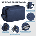 thumbnail image 4 of Toiletry Bag for Men, PU Leather Travel Toiletry Organizer with Handle, Water Resistant Travel Essentials for Women, Travel Storage Bags with Divider for Cosmetics Toiletries Brushes Tools, Blue, 4 of 7