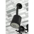 thumbnail image 4 of Kingston Brass KBX8130BX Metropolitan Three-Handle Tub and Shower Faucet, Matte Black, 4 of 5