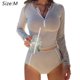 thumbnail image 2 of Traje de baño de dos piezas con cremallera frontal para mujer MFZFUKR BST3004688-1, 2 of 6