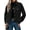 Black, variant on Womens Fashion Cropped Shackets Corduroy Button Down Crop Jackets Tops Long Sleeve Shirts Trendy
