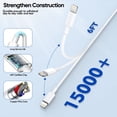 thumbnail image 2 of Cargador StinkLight 2 paquetes, cable Lightning de 1,8 m para iPhone, 2 of 7