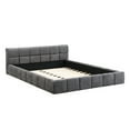 thumbnail image 3 of Twin Size Teddy Fleece Upholstered Daybed with Light and Trundle, Gray​, 3 of 6