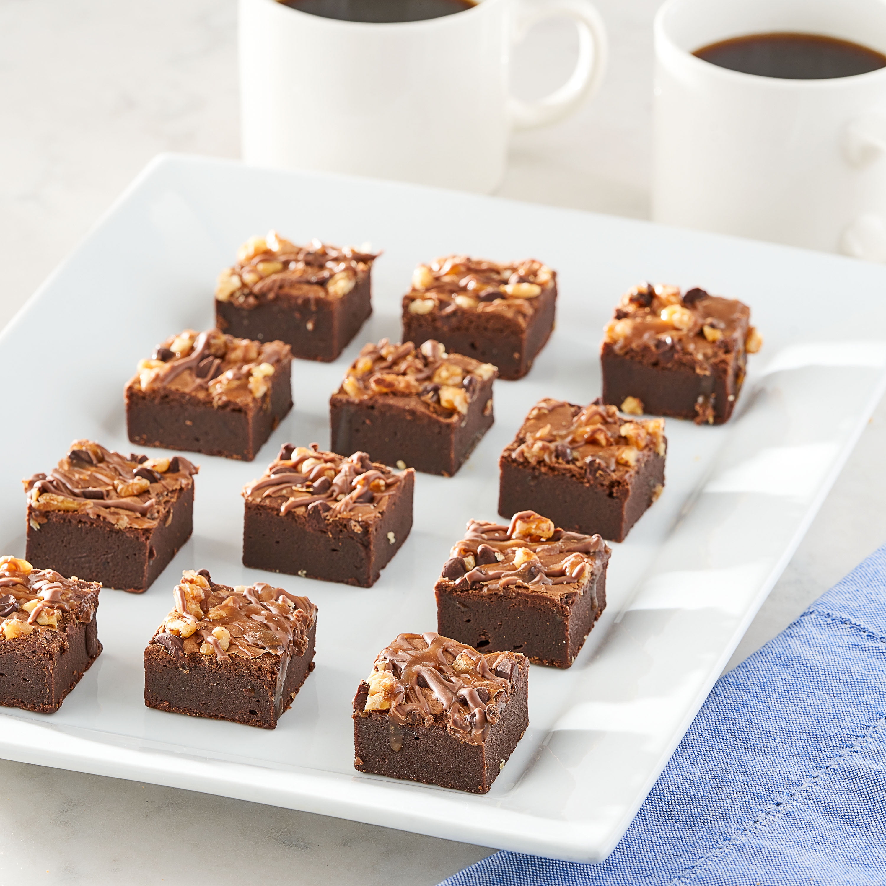Marketside Bite Sized Turtle Chocolate Brownies, 13.3 oz, 12 Count (Shelf-Stable)