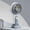 Gray, variant on HCBY Cute Frog Handheld USB Rechargeable Fan, Portable Student Mini Cooling Fan, Strong Wind Quiet Personal Fan, Ergonomic Summer Pocket Gadget