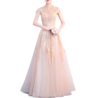 Embroidered Lace Wedding Dress - Women Embroidered Lace Beautiful Wedding Dress