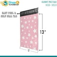 thumbnail image 2 of Shop4Mailers 10 x 13 Glossy Light Pink and White Stars Poly Bag Mailer Envelopes 2 Mil 300 Pack, 2 of 6