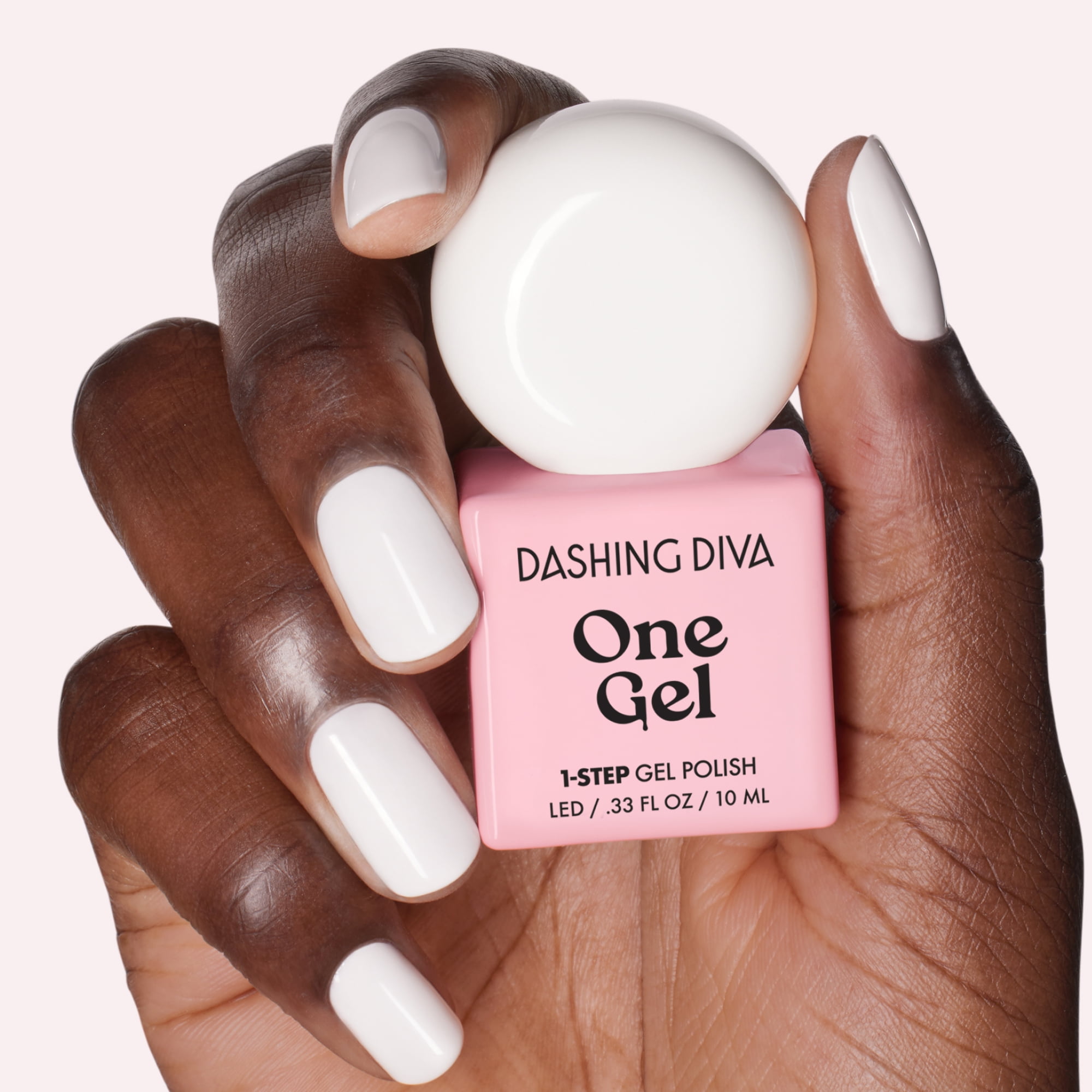 Dashing Diva ONE GEL COLOR, Starter Kit with LED Lamp, and Gel Nail Polish, Daikon, 1 10ml / 0.33 oz