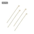 thumbnail image 3 of Uxcell 100Pcs Hallazgos de Pines de Ojos de 60mm de Hierro para Fabricación de Joyas 21 Gauge Rosa Dorada, 3 of 6