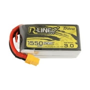 Tattu Lipo Battery R-Line Version 3.0 1550mAh 4S1P 14.8V 120C Pack with XT60 Plug for FPV Racing RC Cars