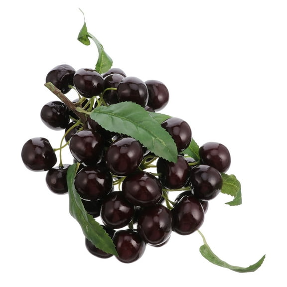 FRCOLOR Red Artificial Cherries with Lifelike Design for Decoration Made of Foam Suitable for Various Scenes 6.5 Inches