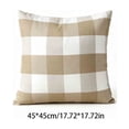 thumbnail image 6 of Striped Checkered 18x18 Square Throw Pillow Cover for Sofa Living Room Couch Bedroom Home Office Waist Support Cushion Cover Soft Breathable Modern Home Decor Housewarming Gift, 6 of 6