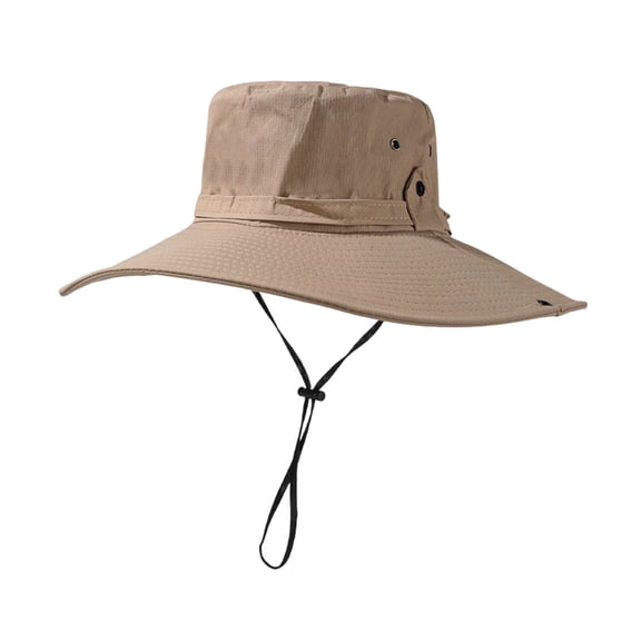 TFEOQRY Men's Fishing Hat Wide Brim UV Protection Adjustable Strap Fishing Hiking Outdoor Bucket Hat