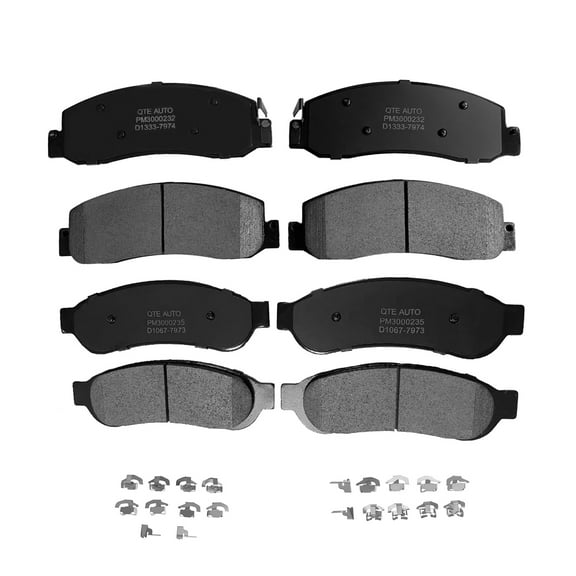 Set of 8 Front-Rear Ceramic Brake Pad Kit For 2008-2012 Ford F-350 Super Duty