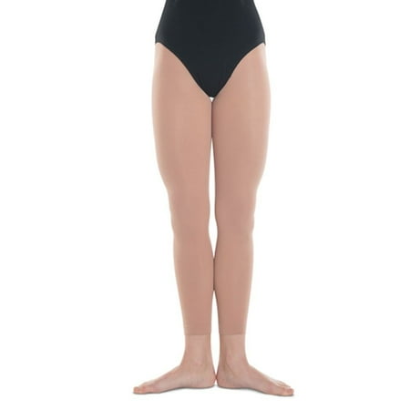 Suntan Footless Tights - Little Girls Light Suntan Footless Supplex Tights Size 6x-14