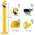 thumbnail image 2 of Safety Bollard Post, 42'' Height Steel Bollards 3'' Pipe Diameter Parking Post Barrier with Reflecitive Tape Steel Pipe Bollard Bolt Down Bollards for Crowd Control(4 PCS), 2 of 5