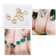 thumbnail image 4 of 120 Pcs Rose Gold Rivet Nail Studs Oval Circle Square Triangle Hollow Frame Mixed Metallic Nails DIY 3D Nail Decoration, 4 of 6
