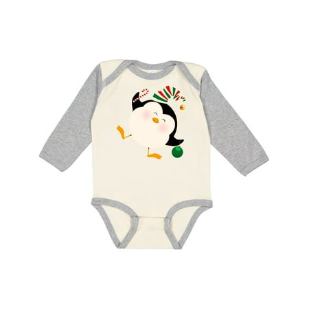 

Inktastic Happy Christmas Penguin Gift Baby Boy or Baby Girl Long Sleeve Bodysuit