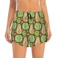thumbnail image 2 of Gukieu Fruits 1 Print Women's Sports Shorts with Drawstring Elastic Waistband for Running, Yoga, Fitness-Medium, 2 of 7