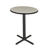 Regency Cain Medium 36 in. Square X-Base Cafe Table- Maple