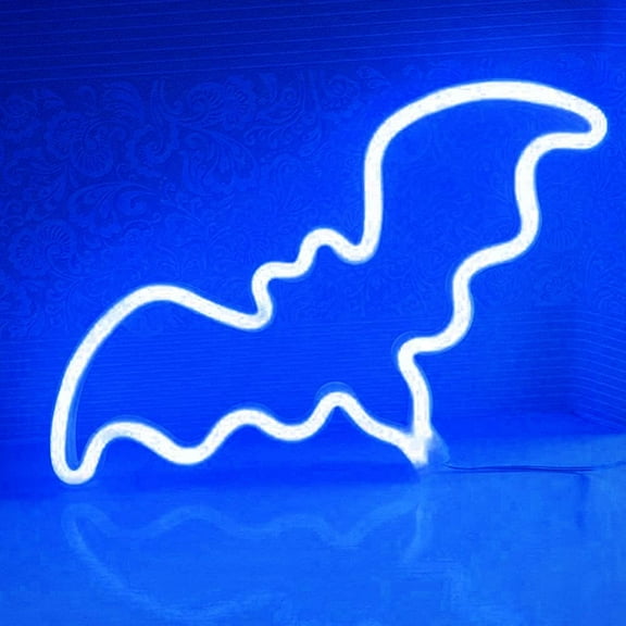 Neon Night Light, LED Neon Signs Night Light Bat Neon Lights Neon Lights for Kids Bedroom Battery USB Operated