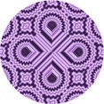 thumbnail image 1 of Ahgly Company Indoor Round Patterned Pastel Purple Pink Area Rugs, 8' Round, 1 of 6