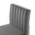 thumbnail image 7 of Modway Carriage 19" Velvet Dining Chair in Gold and Charcoal (Set of 2), 7 of 7