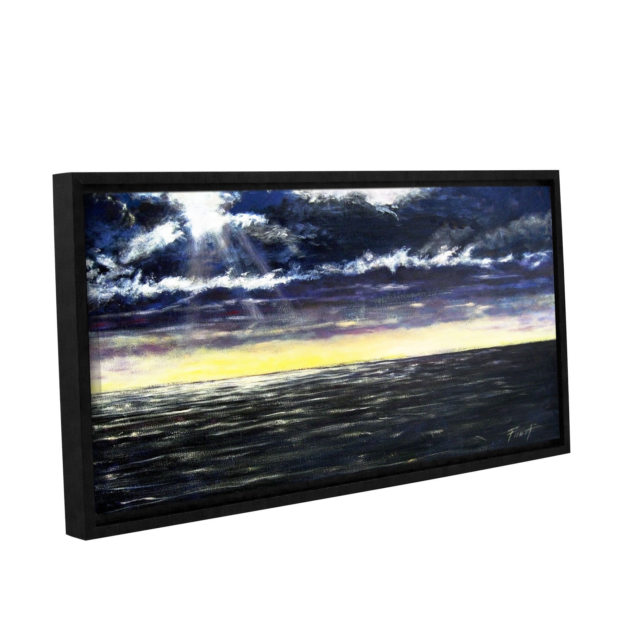 ArtWall Gene Foust "Ravage Sea" Gallery-Wrapped Floater-Framed Canvas
