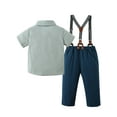thumbnail image 2 of Baby Boy Clothes Suits Toddler Formal Dress Shirt Suspender Pants Bowtie Outfit Sets Wedding 1-6T, 2 of 13