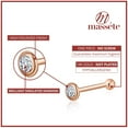 thumbnail image 3 of 14k Rose Gold Nose Ring with Simulated Diamond Stud Piercing Body Bezel Set Micro Yellow, 3 of 6
