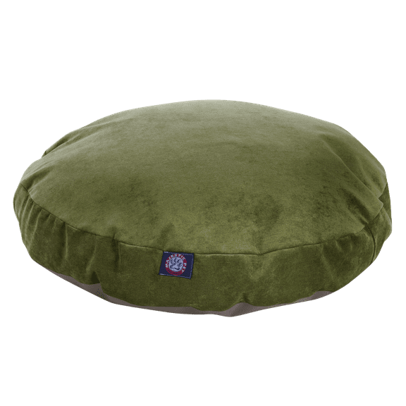 Majestic Pet | Villa Velvet Round Pet Bed For Dogs, Removable Cover, Fern, Small