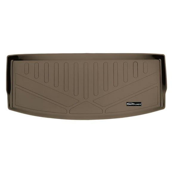 Smartliner SE1423 All Weather Custom Trunk Floor Mat Behind 3rd Row Cargo Liner for 2020-2023 Ford Explorer, Tan