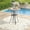 Graywood, variant on Vicllax Outdoor Round Small Bar Table Metal Modern Style for Garden Balcony (Diameter 27.6")