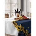 thumbnail image 6 of Navy Blue Gold Marble Table Cloth, Modern Abstract Marble Crack Texture Waterproof Tablecloth for Rectangle Tables, Reusable Washable Fabric Table Cover for Restaurant Kitchen Dining Tables 52"x70", 6 of 6