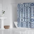 thumbnail image 2 of Blue Ethnic Geometric Pattern Shower Curtain 72"x72" ,Bathroom Decorative Shower Curtains Set with 12 Hooks,Modern Waterproof Washable Shower Curtain, 2 of 6