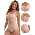 thumbnail image 3 of DARING DIVA Women's Lace Mesh Shapewear with Adjustable Straps XL Beige, 3 of 6