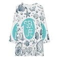 thumbnail image 2 of Seashells, Summer, Holidays Loose Dress Evening Dress Summer Dresses for Women Luxury Dress Long Sleeved Dress, 2 of 4