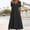 *Black, variant on U Women's V Neck Short Sleeve High Waist A Line Midi Dress ,Summer Casual Loose Fit Dress Blue,Womens Plus XXL