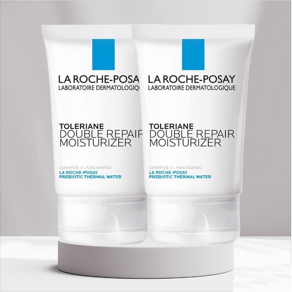 Toleriane Double Repair - Hidratante facial mate para piel grasa, La Roche-Posay, 75 ml