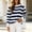 Dark Blue, variant on Fesfesfes Women's Striped Color Block Knit Sweater Round Neck Long Sleeve Soft Warm Cozy Lightweight Casual Pullover Top for Fall Winter Daily Wear