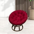thumbnail image 3 of Coussin de Siège Extérieur de Remplacement Coussins de Chaise Rond 60x60 cm Coussin de Siège de Patio pour Chaise Panier Suspendue Chaise Oeuf de Jardin Chaise Berçante Hamac, Rouge Foncé, 3 of 8