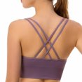 thumbnail image 3 of IROINNID Sports Bras for Women Seamless Bra Comfort Oman Bras With String Quick Dry Shockproof Running Fitness Underwear,Purple, 3 of 8