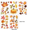 thumbnail image 3 of geerera 5pcs Fall Harvest Window Clings, Autumn Leaves & Pumpkin Wall Decals Set, Removable Vinyl Stickers for Glass, Mirror & Thanksgiving Home Decor, 3 of 6