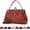 Brown, variant on Kiss Lock Tote Handbag for Women, Vintage Frame Purse with Top Handle & Crossbody Strap, Structured Leather Shoulder Bag for Work, Daily, Travel