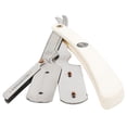 thumbnail image 3 of Stainless Steel Straight Edge Barber Razor - Parker SRW & 100 Shark Super Stainless Blades, 3 of 5