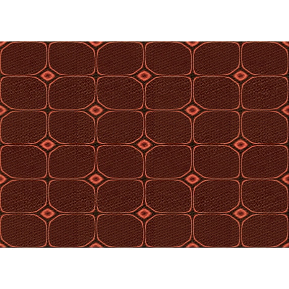 Ahgly Company Machine Washable Indoor Rectangle Transitional Tomato Red Area Rugs, 7' x 9'